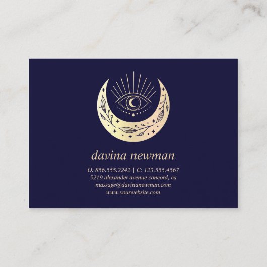 サードアイ金ゴールドムーンカスタマー感謝Boho エンクロージャーカード (裏面)