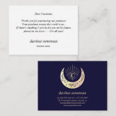 サードアイ金ゴールドムーンカスタマー感謝Boho エンクロージャーカード (正面/裏面)