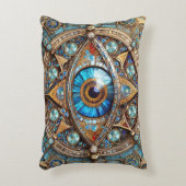 サードアイ – ターコイズブルー金ゴールドマンダラ アクセントクッション (正面(垂直))
