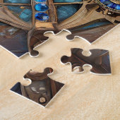 サードアイ – ターコイズブルー金ゴールドマンダラ ジグソーパズル (側面)