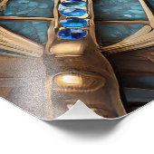 サードアイ – ターコイズブルー金ゴールドマンダラ フォトプリント (角)