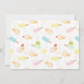 サードバースデーパーティーアイスクリーム招待状 招待状 (裏面)