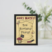 サードパイレーツ誕生日招待状 インビテーションポストカード (スタンド正面)