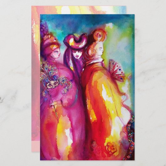 サードマスク,ベネチアンマスカレードボール 便箋 (正面/裏面)