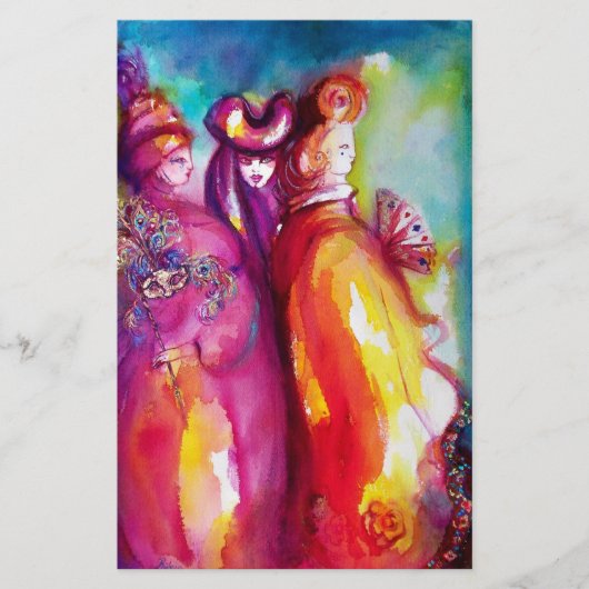 サードマスク,ベネチアンマスカレードボール 便箋 (正面)