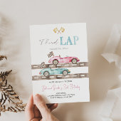 サードラップレースカーツインズ誕生日招待状 招待状