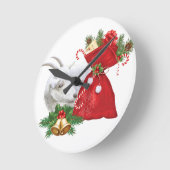 サーネンヤギウィズホリデースピリット ラウンド壁時計 (傾斜)