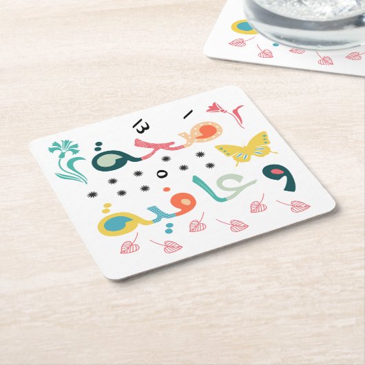 サーハットワ3afya スクエアペーパーコースター (アングル)