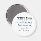 サーバがダウン マグネット (正面/裏面)