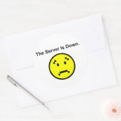 サーバがダウン ラウンドシール (封筒)