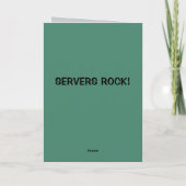 サーバの優れたサンキューカード。 サンキューカード (裏面)