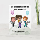 サーバウェイターまたはウエートレスおもしろい誕生日 カード (正面)