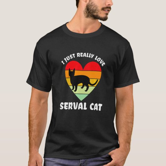 サーバルキャット 愛猫 Tシャツ (正面)