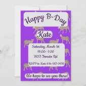 サーバル猫 誕生日おめでとう 招待状 (正面)