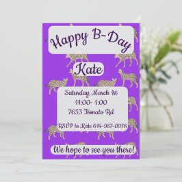 サーバル猫 誕生日おめでとう 招待状