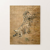 サーバル (Leptailurus serval) ジャンピング ジグソーパズル (縦)