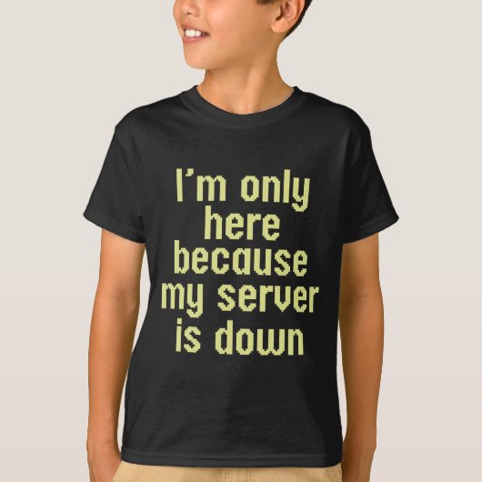 サーバーがダウンしている Tシャツ (正面)