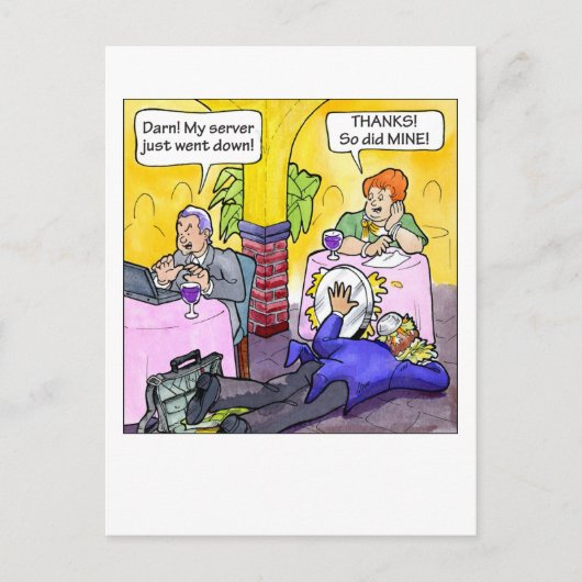サーバーがダウンしました！ ポストカード (正面)