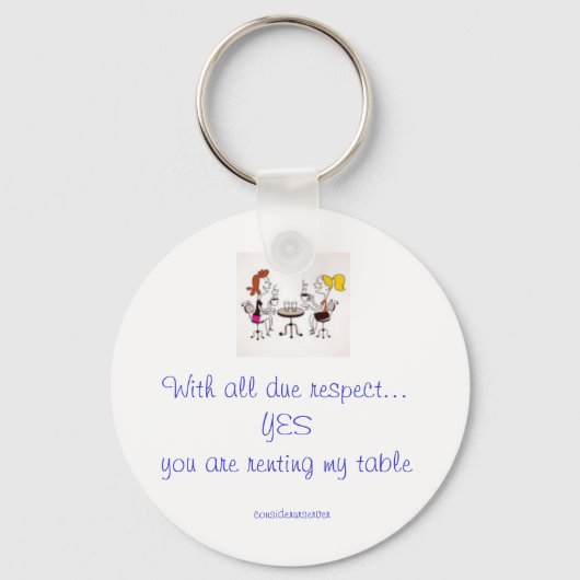 サーバーが自分のテーブルキーチェーンを借りる キーホルダー (正面)