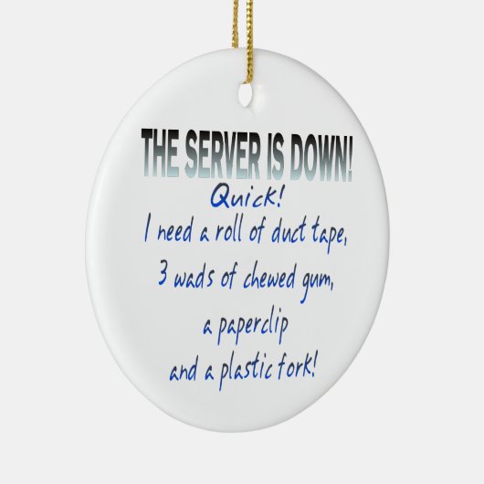 サーバーはオーナメントの下にあります セラミックオーナメント (右)