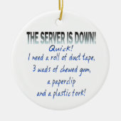 サーバーはオーナメントの下にあります セラミックオーナメント (正面)