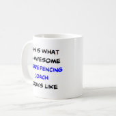 サーバーフェンシングコーチ素晴らし、 コーヒーマグカップ (正面左)