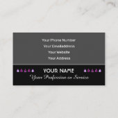 サービエレガントスの業務きらめく用カード 名刺 (裏面)