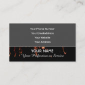 サービエレガントスの業務きらめく用カード 名刺 (裏面)