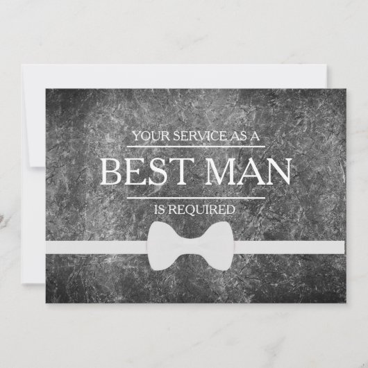サービスが花婿介添人Groomsmanとして要求されました 招待状 (正面)
