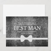 サービスが花婿介添人Groomsmanとして要求されました 招待状 (正面/裏面)