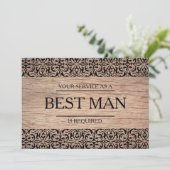 サービスが花婿介添人Groomsmanとして要求されました 招待状 (スタンド正面)