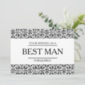 サービスが花婿介添人Groomsmanとして要求される 招待状 (スタンド正面)