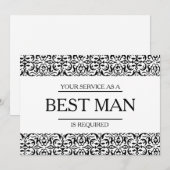 サービスが花婿介添人Groomsmanとして要求される 招待状 (正面/裏面)