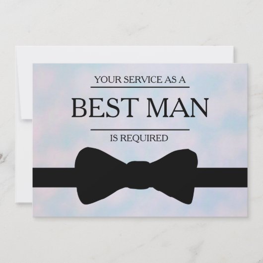 サービスが花婿介添人Groomsmanとして要求される 招待状 (正面)