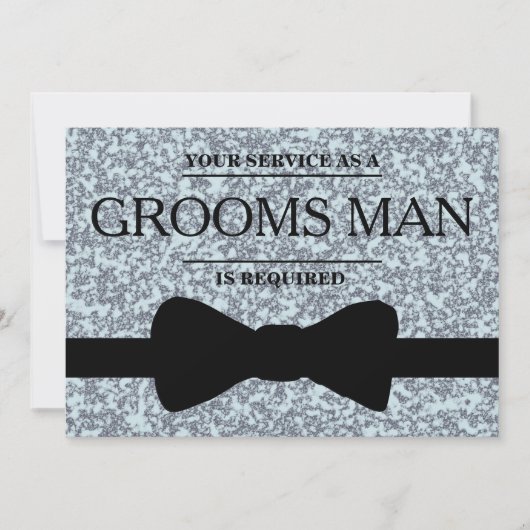 サービスが花婿介添人Groomsmanとして要求される 招待状 (正面)