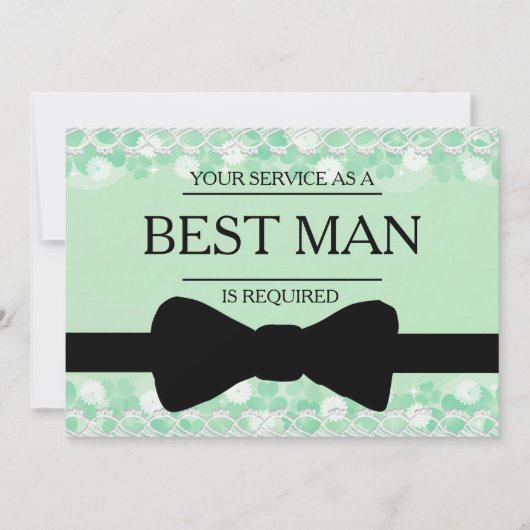 サービスが花婿介添人Groomsmanとして要求される 招待状 (正面)