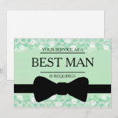 サービスが花婿介添人Groomsmanとして要求される 招待状 (正面/裏面)