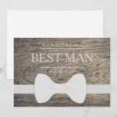サービスが花婿介添人Groomsmanとして要求される 招待状 (正面/裏面)