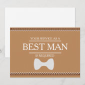 サービスが花婿介添人Groomsmanとして要求される 招待状 (正面/裏面)