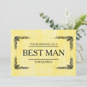 サービスが花婿介添人Groomsmanとして要求される 招待状 (スタンド正面)