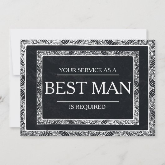 サービスが花婿介添人Groomsmanとして要求される 招待状 (正面)