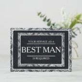 サービスが花婿介添人Groomsmanとして要求される 招待状 (スタンド正面)