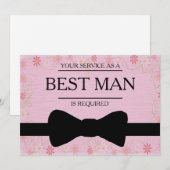 サービスが花婿介添人Groomsmanとして要求される 招待状 (正面/裏面)