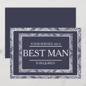 サービスが花婿介添人Groomsmanとして要求される 招待状 (正面/裏面)