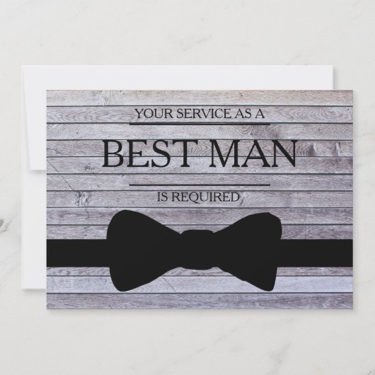 サービスが花婿介添人Groomsmanとして要求される 招待状 (正面)