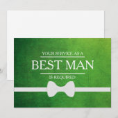 サービスが花婿介添人Groomsmanとして要求される 招待状 (正面/裏面)