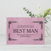 サービスが花婿介添人Groomsmanとして要求される 招待状 (スタンド正面)