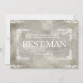 サービスが花婿介添人Groomsmanとして要求される 招待状 (正面)