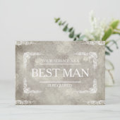 サービスが花婿介添人Groomsmanとして要求される 招待状 (スタンド正面)