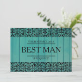 サービスが花婿介添人Groomsmanとして要求される 招待状 (スタンド正面)